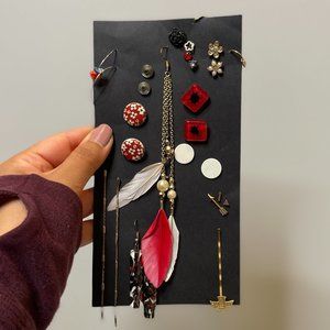 Assorted Earrings for Layering/Stacking